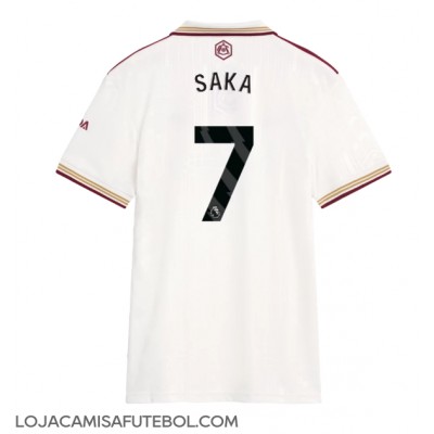 Camisa de Futebol Arsenal Bukayo Saka #7 Equipamento Alternativo Mulheres 2025-26 Manga Curta Camisa de Futebol Arsenal Bukayo Saka #7 Equipamento Alternativo Mulheres 2025-26 Manga Curta